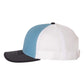 Snapback Hat - Columbia Blue, Navy and White