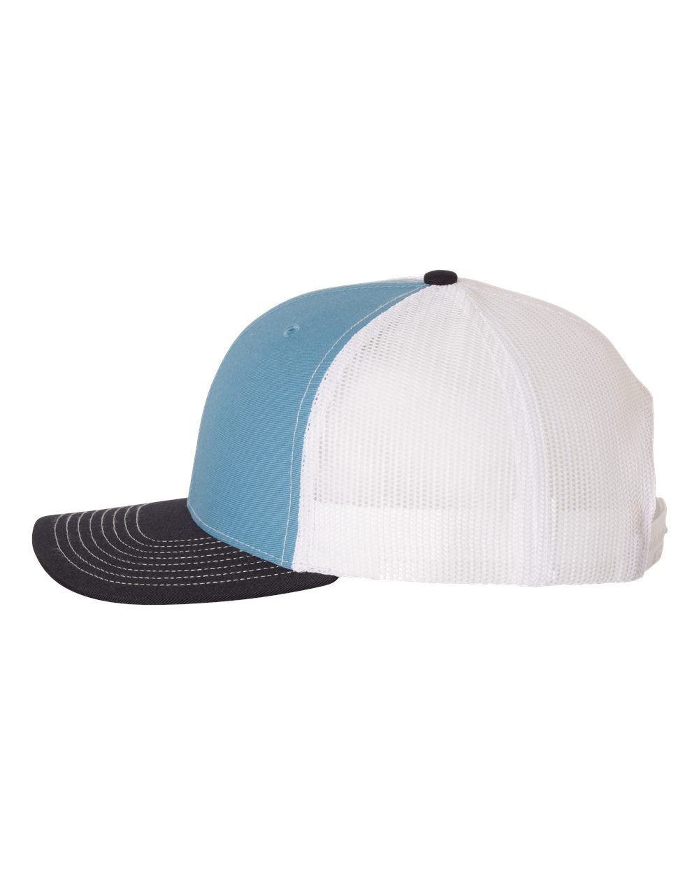 Snapback Hat - Columbia Blue, Navy and White